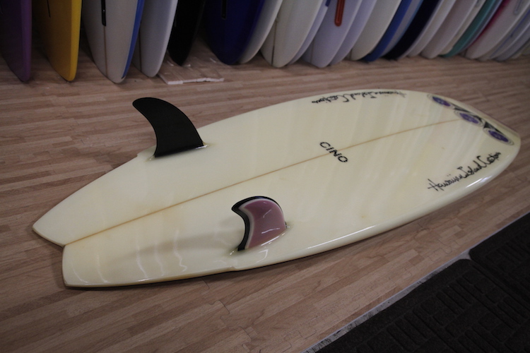 HIC twin fin by Cino 5'10 | (early 1980's) – Vintage surfboards for