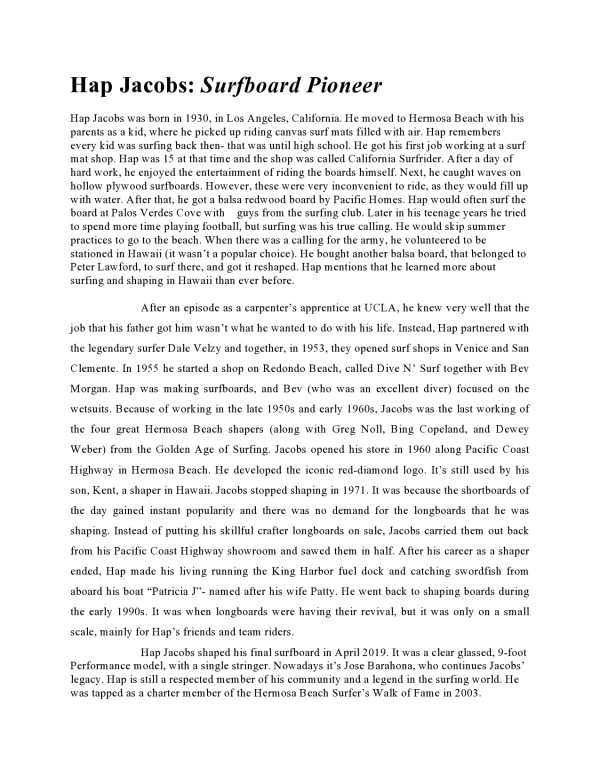 Velzy & Jacobs balsa surfboard (mid 1950’s) Vintage surfboards for