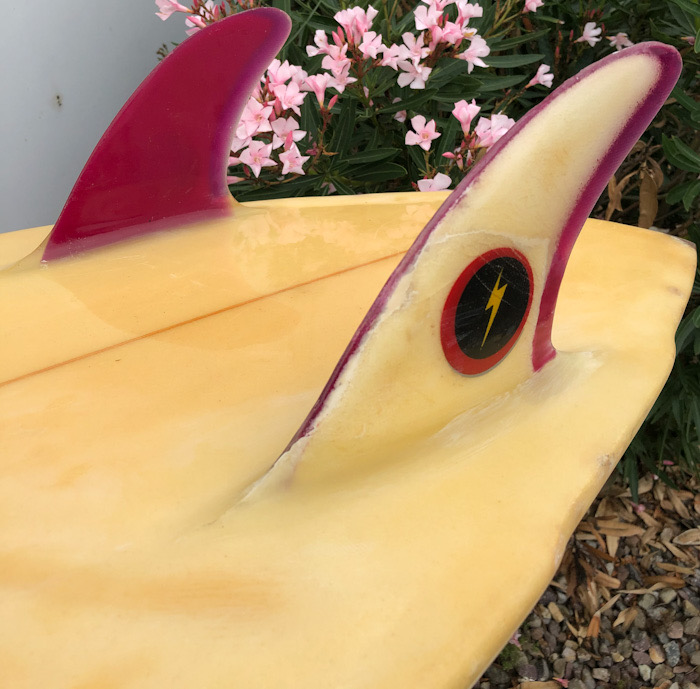 Lightning Bolt Rory Russell model twin fin surfboard (mid 1980's) – Vintage  surfboards for sale, Collectible surfboards for sale