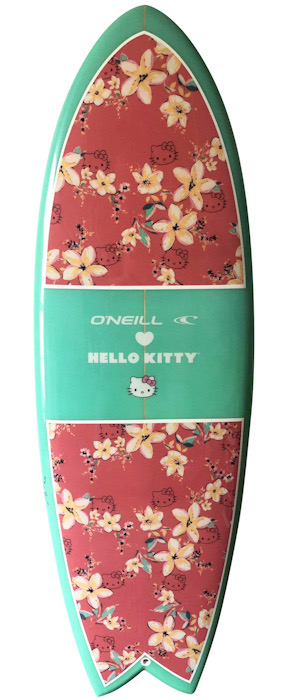 O’Neill “Hello Kitty” limited edition surfboard (2017)
