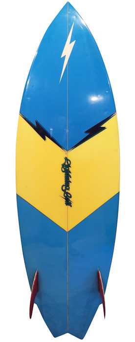 Schroff Twin Fin 360 Early 1980s Rocket Surfboard, All Original