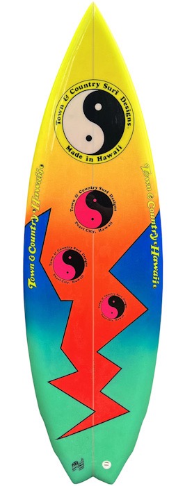 Town & Country (T&C) surfboard by Dave Wallace (1983)