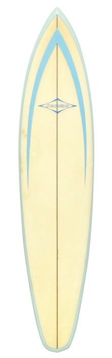 Hap Jacobs single fin surfboard (early 1970’s)