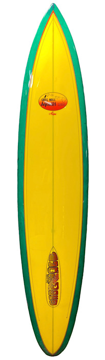 Greg Noll Surf Center Hawaii surfboard by Ben Aipa (1969) 