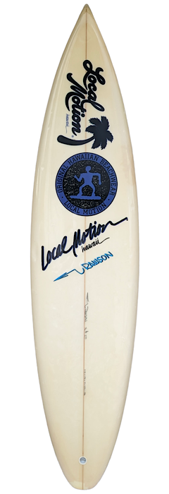 Local Motion surfboard by Pat Rawson (1980s)