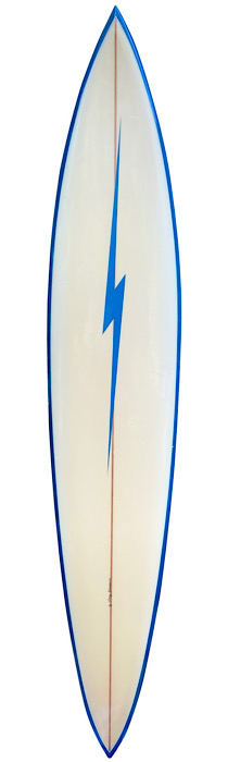 Lightning Bolt pintail surfboard by Barry Kanaiaupuni (early 1970s)