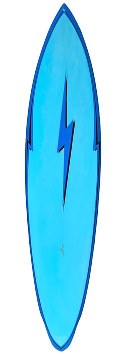 Lightning Bolt surfboard by Barry Kanaiaupuni (1970s)