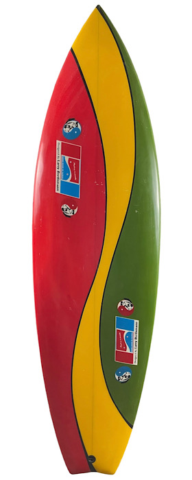 Larry Bertlemann shaped twin-fin surfboard (early 2000s)