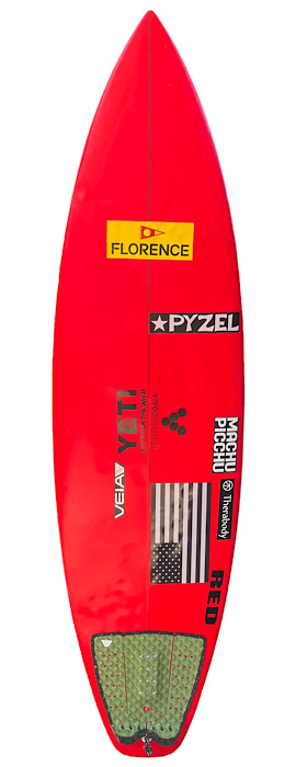 John John Florence’s personal surfboard by Pyzel (2024)
